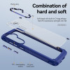 Military Grade Tough Shield Snap-on Transparent Case for Samsung Galaxy S25 - Blue