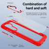 Military Grade Tough Shield Snap-on Transparent Case for Samsung Galaxy S25 - Red