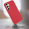 Soft Touch Dual-Layer Hybrid Case for Samsung Galaxy S25 - Red