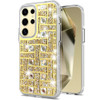 Diamond Encrusted Hybrid Case for Samsung Galaxy S25 Ultra - Basketweave Gold