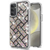 Diamond Encrusted Hybrid Case for Samsung Galaxy S25 - Woven Black