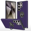 360 Rotating Ring Grip Hybrid Case for Samsung Galaxy S25 Ultra - Dark Purple
