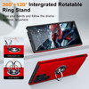 360 Rotating Ring Grip Hybrid Case for Samsung Galaxy S25 Ultra - Red