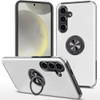 360 Rotating Ring Grip Hybrid Case for Samsung Galaxy S25 Plus - Silver