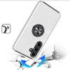 360 Rotating Ring Grip Hybrid Case for Samsung Galaxy S25 Plus - Silver