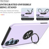 360 Rotating Ring Grip Hybrid Case for Samsung Galaxy S25 Plus - Purple