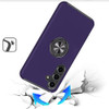 360 Rotating Ring Grip Hybrid Case for Samsung Galaxy S25 - Dark Purple