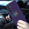 360 Rotating Ring Grip Hybrid Case for Samsung Galaxy S25 - Dark Purple