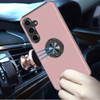 360 Rotating Ring Grip Hybrid Case for Samsung Galaxy S25 - Rose Gold