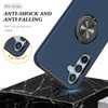 360 Rotating Ring Grip Hybrid Case for Samsung Galaxy S25 - Blue