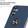 360 Rotating Ring Grip Hybrid Case for Samsung Galaxy S25 - Blue