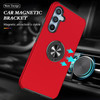 360 Rotating Ring Grip Hybrid Case for Samsung Galaxy S25 - Red