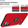 360 Rotating Ring Grip Hybrid Case for Samsung Galaxy S25 - Red