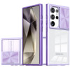 HD Transparent Case with Camera Privacy Cover for Samsung Galaxy S25 Ultra - Purple