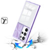 HD Transparent Case with Camera Privacy Cover for Samsung Galaxy S25 Ultra - Purple