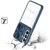 HD Transparent Case with Camera Privacy Cover for Samsung Galaxy S25 Plus - Blue