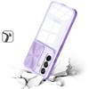HD Transparent Case with Camera Privacy Cover for Samsung Galaxy S25 Plus - Purple