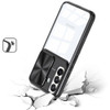 HD Transparent Case with Camera Privacy Cover for Samsung Galaxy S25 - Black