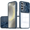 HD Transparent Case with Camera Privacy Cover for Samsung Galaxy S25 - Blue