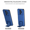 Military Grade Camera Privacy Cover Hybrid Case with Kickstand for Samsung Galaxy S25 Plus - Blue