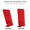 Military Grade Camera Privacy Cover Hybrid Case with Kickstand for Samsung Galaxy S25 - Red