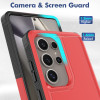 Military Grade TUFF Hybrid Armor Case for Samsung Galaxy S25 Ultra - Red