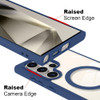 Acrylic Transparent Case with MagSafe Magnetic Ring for Samsung Galaxy S25 Ultra - Blue