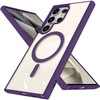 Acrylic Transparent Case with MagSafe Magnetic Ring for Samsung Galaxy S25 Ultra - Purple
