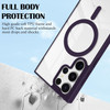 Acrylic Transparent Case with MagSafe Magnetic Ring for Samsung Galaxy S25 Ultra - Purple