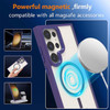 Acrylic Transparent Case with MagSafe Magnetic Ring for Samsung Galaxy S25 Ultra - Purple