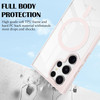 Acrylic Transparent Case with MagSafe Magnetic Ring for Samsung Galaxy S25 Ultra - Pink