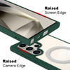 Acrylic Transparent Case with MagSafe Magnetic Ring for Samsung Galaxy S25 Ultra - Green