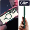 Acrylic Transparent Case with MagSafe Magnetic Ring for Samsung Galaxy S25 Ultra - Green