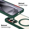 Acrylic Transparent Case with MagSafe Magnetic Ring for Samsung Galaxy S25 - Green