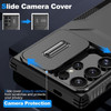 Combat Tough Series Hybrid Case with Camera Lens Cover for Samsung Galaxy S25 Ultra - Black