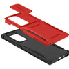 Combat Tough Series Hybrid Case with Camera Lens Cover for Samsung Galaxy S25 Ultra - Red