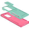 Combat Tough Series Hybrid Case with Camera Lens Cover for Samsung Galaxy S25 Ultra - Teal Pink