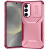 Combat Tough Series Hybrid Case with Camera Lens Cover for Samsung Galaxy S25 Plus - Pink Burgundy