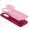 Combat Tough Series Hybrid Case with Camera Lens Cover for Samsung Galaxy S25 - Pink Burgundy