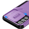 Combat Tough Series Hybrid Case with Camera Lens Cover for Samsung Galaxy S25 - Purple