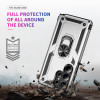 Military Grade Hybrid Case with Ring Grip for Samsung Galaxy S25 Ultra - Silver