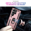 Military Grade Hybrid Case with Ring Grip for Samsung Galaxy S25 Ultra - Rose Gold
