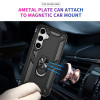 Military Grade Hybrid Case with Ring Grip for Samsung Galaxy S25 Plus - Black