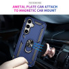 Military Grade Hybrid Case with Ring Grip for Samsung Galaxy S25 Plus - Blue
