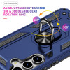 Military Grade Hybrid Case with Ring Grip for Samsung Galaxy S25 Plus - Blue
