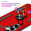 Military Grade Hybrid Case with Ring Grip for Samsung Galaxy S25 Plus - Red