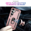 Military Grade Hybrid Case with Ring Grip for Samsung Galaxy S25 Plus - Rose Gold