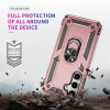 Military Grade Hybrid Case with Ring Grip for Samsung Galaxy S25 Plus - Rose Gold