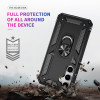 Military Grade Hybrid Case with Ring Grip for Samsung Galaxy S25 - Black