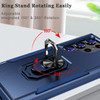 Military Grade TUFF Shockproof Hybrid Armor Case with Ring Grip for Samsung Galaxy S25 Ultra - Blue